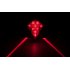 Bicycle Laser Tail Light has a Weatherproof and Diamond Shape design as well as featuring 9 Super Bright LEDs  3 Flashing Modes and Rechargeable Batteries