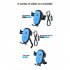 Bicycle  Mobile  Phone  Holder 360 Rotatable One key Locking Non slip Mobile Phone Holder Black Rearview mirror charging