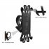 Bicycle Mobilphone Bracket Silicone 360 Degrees Rotatable Phone Holder  black