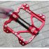 Bicycle Mountain Bike Aluminum Alloy Bearing Ankle Pedal Footing Lightweight CNC Pedal Blue silver One size