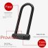 Bicycle Password Lock U lock Glass Door Lock Anti theft Wear resisting Multipurpose For City Electric Mountain Bikes black
