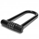 Bicycle Password Lock U-lock Glass Door Lock Anti-theft Wear-resisting Multipurpose For City Electric Mountain Bikes black