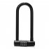 Bicycle Password Lock U lock Glass Door Lock Anti theft Wear resisting Multipurpose For City Electric Mountain Bikes black
