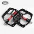 Bicycle Pedal Flat MTB Road 3 Bearings Bicycle Pedals Mountain Bike Pedals Wide Platform Pedal CX V15 black Free size