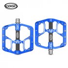 Bicycle Pedal Flat MTB Road 3 Bearings Bicycle Pedals Mountain Bike Pedals Wide Platform Pedal CX V15 blue Free size