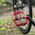 Bicycle Pedal Flat MTB Road 3 Bearings Bicycle Pedals Mountain Bike Pedals Wide Platform Pedal CX V15 red Free size
