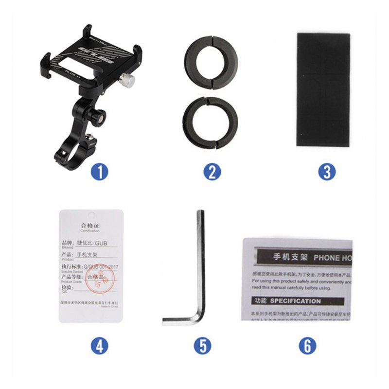 Bicycle Phone Holder Smartphone Adjustable Support GPS Bike Phone Stand Mount Bracket black_One size
