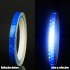 Bicycle Reflective Sticker Tape Noctilucent Waterproof Fluorescent Bike Decoration blue 8 meters
