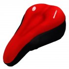Bicycle Saddle Cover Silicone Thickened Mountain Bike Comfortable Sponge Bicycle Seat Cover red Length 28X width 18