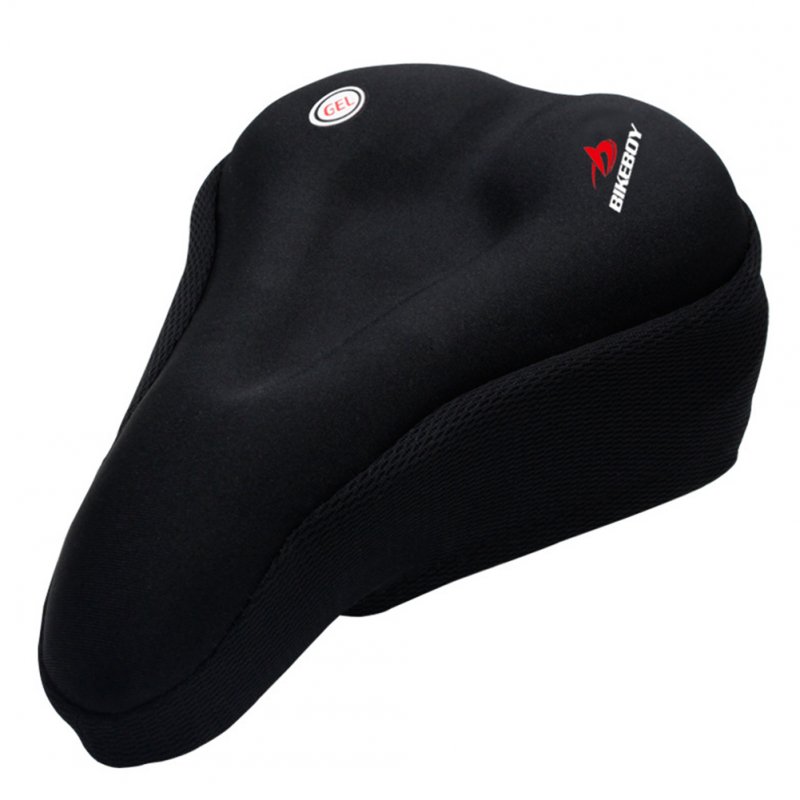 Bicycle Saddle Cover Silicone Thickened Mountain Bike Comfortable Sponge Bicycle Seat Cover black_Length 28X width 18