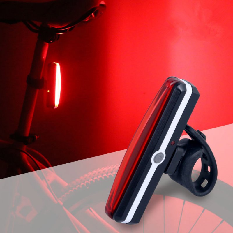 Bicycle  Tail Light Ultra Bright Warning Light Usb Charging Safety Light For Night Cycling Safety Red+blue+pink light