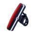 Bicycle  Tail Light Ultra Bright Warning Light Usb Charging Safety Light For Night Cycling Safety Red blue pink light