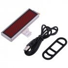 Bicycle Taillight DIY Message Moving Scrolling USB Charging Creative LED Outdoor Warning Light Silver border