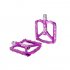 Bicycle Ultra Light Bearing Aluminum Alloy Pedal Mountain Bike Riding Spare Parts purple One size