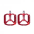 Bicycle Ultra Light Bearing Aluminum Alloy Pedal Mountain Bike Riding Spare Parts red One size