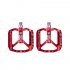 Bicycle Ultra Light Bearing Aluminum Alloy Pedal Mountain Bike Riding Spare Parts red One size