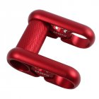 Bicycle Ultra light Double Stem Riser Aluminum Alloy Handlebar Stem for Folding Bicycels red