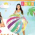 Big Beach Ball Set Jumbo Giant Beach Balls  Oversized Blow Up Plastic Game Rainbow Beach Balls For Swimming Summer Pool Or Beach 28inch as picture show