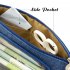 Big Capacity Canvas Storage Pouch Pen Pencil Case Stationery Bag Holder for School Office  purple cotton linen