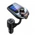 Big Screen Car MP3 Bluetooth 5 0 Player Dual USB Charging gray