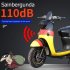 Bike Alarm 110db Loud Bicycle Alarm System With Remote Control For Bike E Bike Motorcycle Scooter Trailer black silver