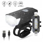Bike Bicycle Lights USB LED Rechargeable Set Mtb Road Bike Front Rear Headlights Lamp Cycling Accessories black head+white tail light