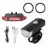 Bike Bicycle Lights USB LED Rechargeable Set Mtb Road Bike Front Rear Headlights Lamp Cycling Accessories 2255 black headlight