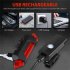 Bike Bicycle Lights USB LED Rechargeable Set Mtb Road Bike Front Rear Headlights Lamp Cycling Accessories 2255 black headlight