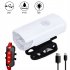 Bike Bicycle Lights USB LED Rechargeable Set Mtb Road Bike Front Rear Headlights Lamp Cycling Accessories 2255 black headlight