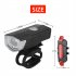 Bike Bicycle Lights USB LED Rechargeable Set Mtb Road Bike Front Rear Headlights Lamp Cycling Accessories 2255 black headlight
