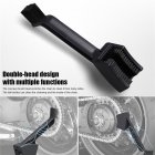 Bike Chain Cleaner Washer Dual Heads Brush Crankset Sprockets Brush 3-sided Bristles Brush Chain Cleaning Tool For Motorcycle MTB Mountain Road Bike as picture show