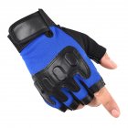 Bike Gloves Cycling Breathable Anti slip Fingerless Gloves for Motorcycle Bicycle Mountain Riding Driving Sports Outdoors blue One size