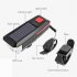 Bike Light Solar Usb Rechargeable Dual Charging Horn Lamp Waterproof Bicycle Front Headlight Flashlight red