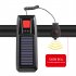 Bike Light Solar Usb Rechargeable Dual Charging Horn Lamp Waterproof Bicycle Front Headlight Flashlight red