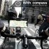 Bike Motorcycle MTB Handlebar Mount Cell Phone Holder GPS with LED Light Compass black