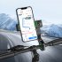 Bike Phone Mount Free Rotation Bicycle Handlebar Cell Phone Holder With 2500mAh Front Lights Spherical Compass black Handlebar no light