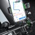 Bike Phone Mount Free Rotation Bicycle Handlebar Cell Phone Holder With 2500mAh Front Lights Spherical Compass black Handlebar no light