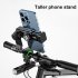 Bike Phone Mount Free Rotation Bicycle Handlebar Cell Phone Holder With 2500mAh Front Lights Spherical Compass black Handlebar no light