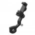 Bike Phone Mount Free Rotation Bicycle Handlebar Cell Phone Holder With 2500mAh Front Lights Spherical Compass black Handlebar no light