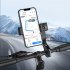 Bike Phone Mount Free Rotation Bicycle Handlebar Cell Phone Holder With 2500mAh Front Lights Spherical Compass black Handlebar no light