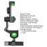 Bike Phone Mount Free Rotation Bicycle Handlebar Cell Phone Holder With 2500mAh Front Lights Spherical Compass black Handlebar no light