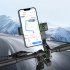 Bike Phone Mount Free Rotation Bicycle Handlebar Cell Phone Holder With 2500mAh Front Lights Spherical Compass black Handlebar no light