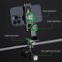 Bike Phone Mount Free Rotation Bicycle Handlebar Cell Phone Holder With 2500mAh Front Lights Spherical Compass black Handlebar no light