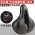 Bike Saddle Bicycle Seat Comfortable Wide Big Bum Bicycle Soft Saddle Riding Equipment Accessories Spring black and red