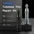Bike Tubeless Tire Puncture Kit Scooter Motorcycle Bicycle Tyre Repair Tool Portable Outdoor Accessories titanium color