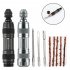 Bike Tubeless Tire Puncture Kit Scooter Motorcycle Bicycle Tyre Repair Tool Portable Outdoor Accessories titanium color