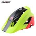 Bikeboy Bicycle Mountain Bike Helmet Riding Integrally Molded Bicycle Highway Men And Women Safe Accessories Equipment Black red yellow_Free size