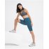 Biker Shorts For Women Elastic Slim Solid Color Athletic Pants For Yoga Fitness Outdoor Sports Running Light gray 8
