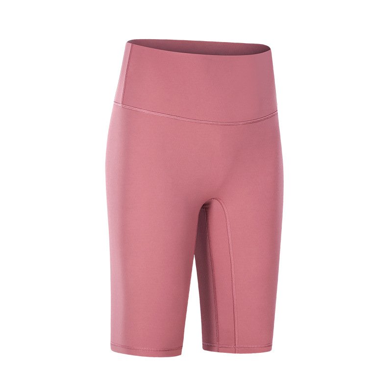 Biker Shorts For Women Elastic Slim Solid Color Athletic Pants For Yoga Fitness Outdoor Sports Running red 12