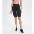 Biker Shorts For Women Elastic Slim Solid Color Athletic Pants For Yoga Fitness Outdoor Sports Running black 4